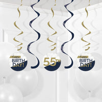 30ct Bulk Navy and Gold Birthday Dizzy Danglers
