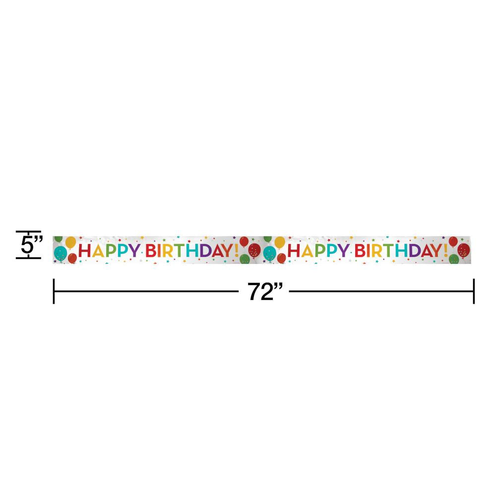 12ct Bulk Happy Birthday Foil Banners