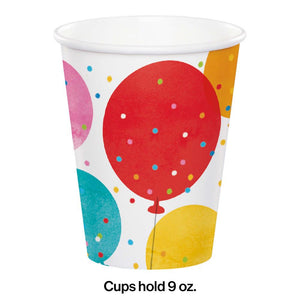 96ct Bulk Birthday Confetti Balloons Paper Cups