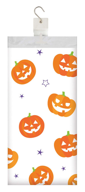 12ct Bulk Halloween Pumpkins Paper tablecover 54" x 102"