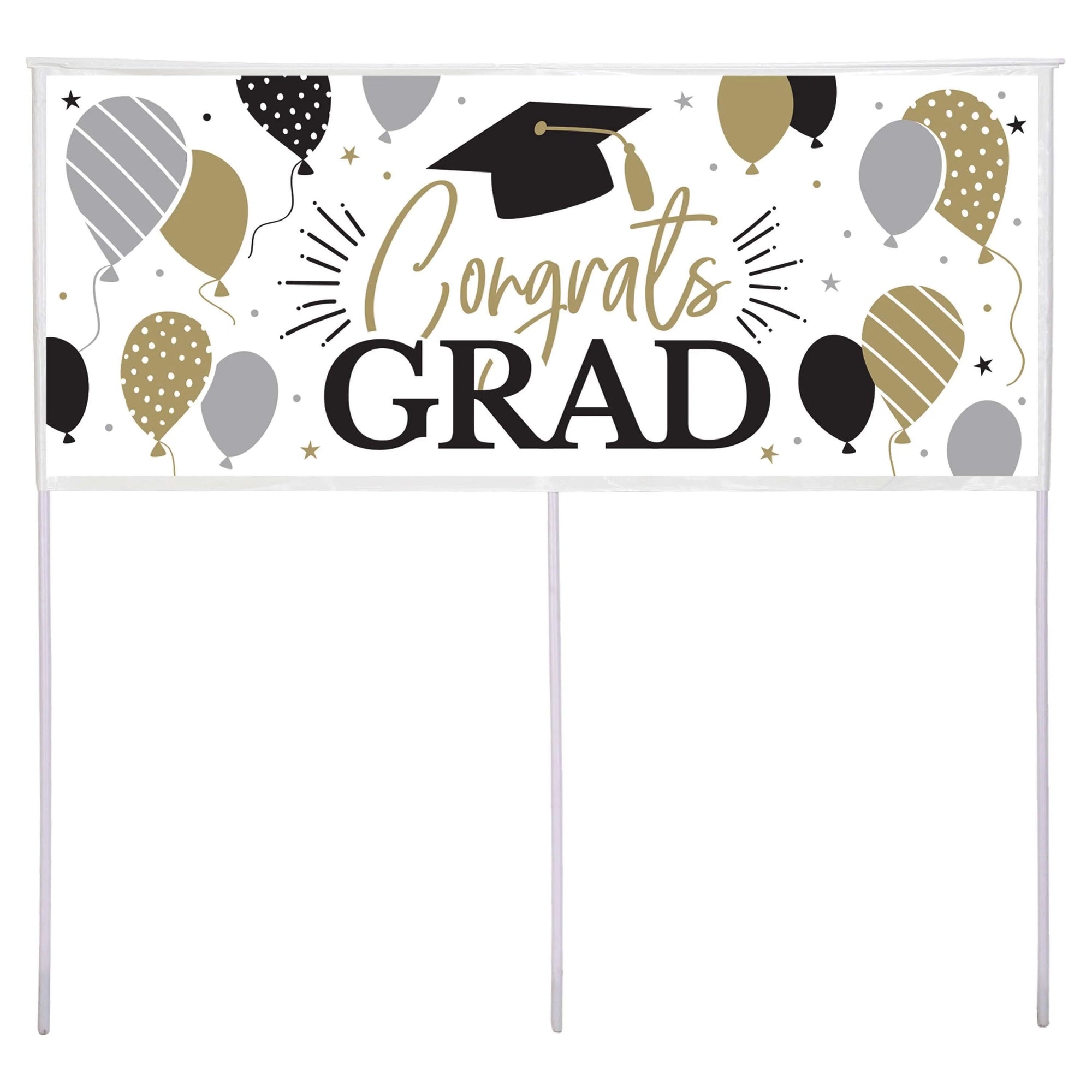 Bulk Case of Congrats Grad Yard Banner by Creative Converting