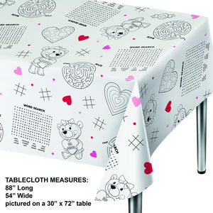 Bulk Case of Freestanding Tablecover, Paper, Valentine's Day Activity