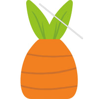 Bulk Case of Easter carrot Cello Bag with Twist Ties