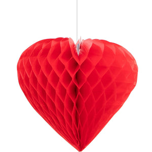 Bulk Case of Valentine Hearts Hanging Cutouts w/ Honeycomb