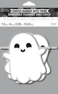 Bulk Case of Ghosts Shaped Banner with White Twine (1/Pkg)