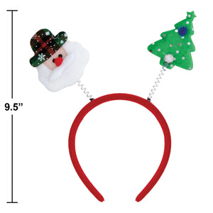 Bulk Case of Christmas Plastic Headband w/ Boppers