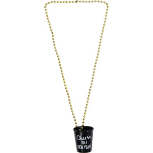 Bulk Case of New Year's Necklace w/ Shot Glass Favor