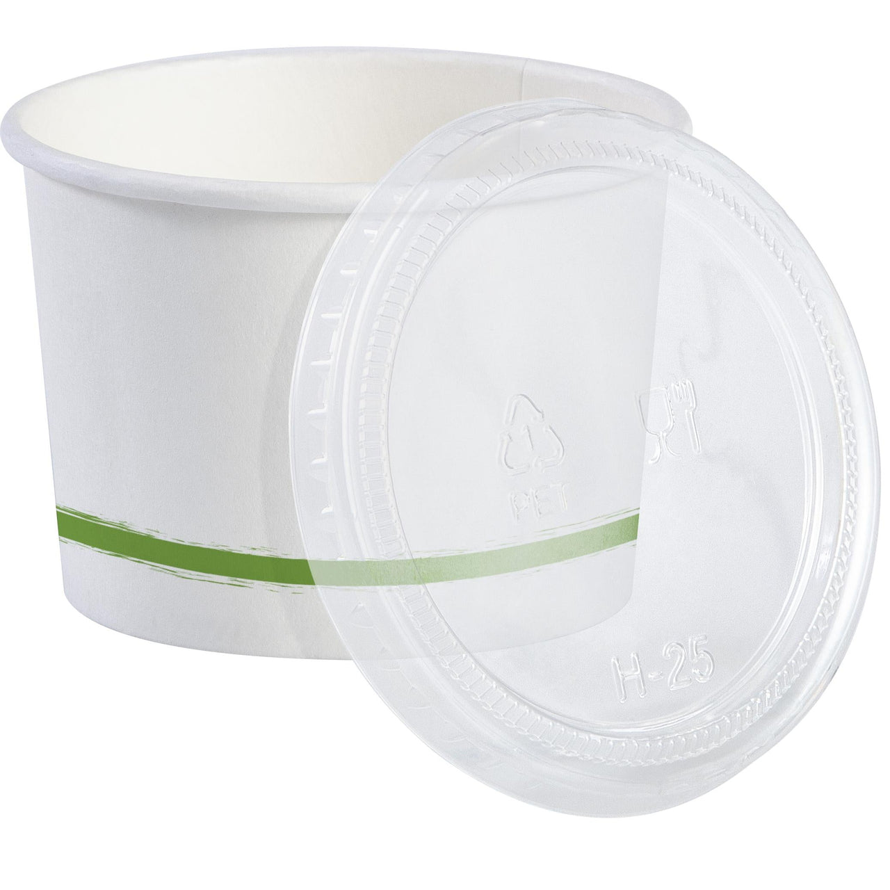 Bulk Case of Sensations Serveware 9 oz Paper Snack Cups w/ Plastic Lids