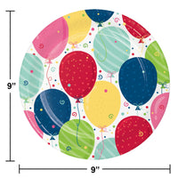 Bulk Case of Festive Fun 10ct Sturdy Style 8.75 Inch Dinner Plate