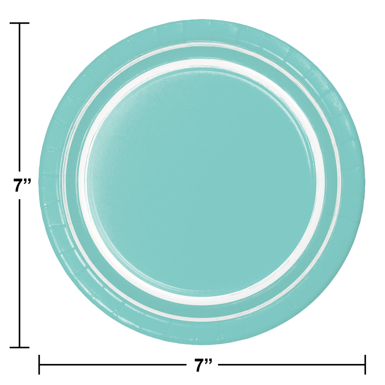 Bulk Case of Spa Blue 10ct Sturdy Style 6.75 Inch Dessert Plate