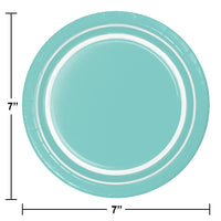 Bulk Case of Spa Blue 10ct Sturdy Style 6.75 Inch Dessert Plate