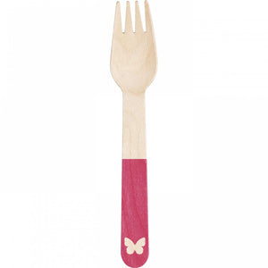 288ct Bulk Pink Dolly Parton Assorted Wooden Cutlery