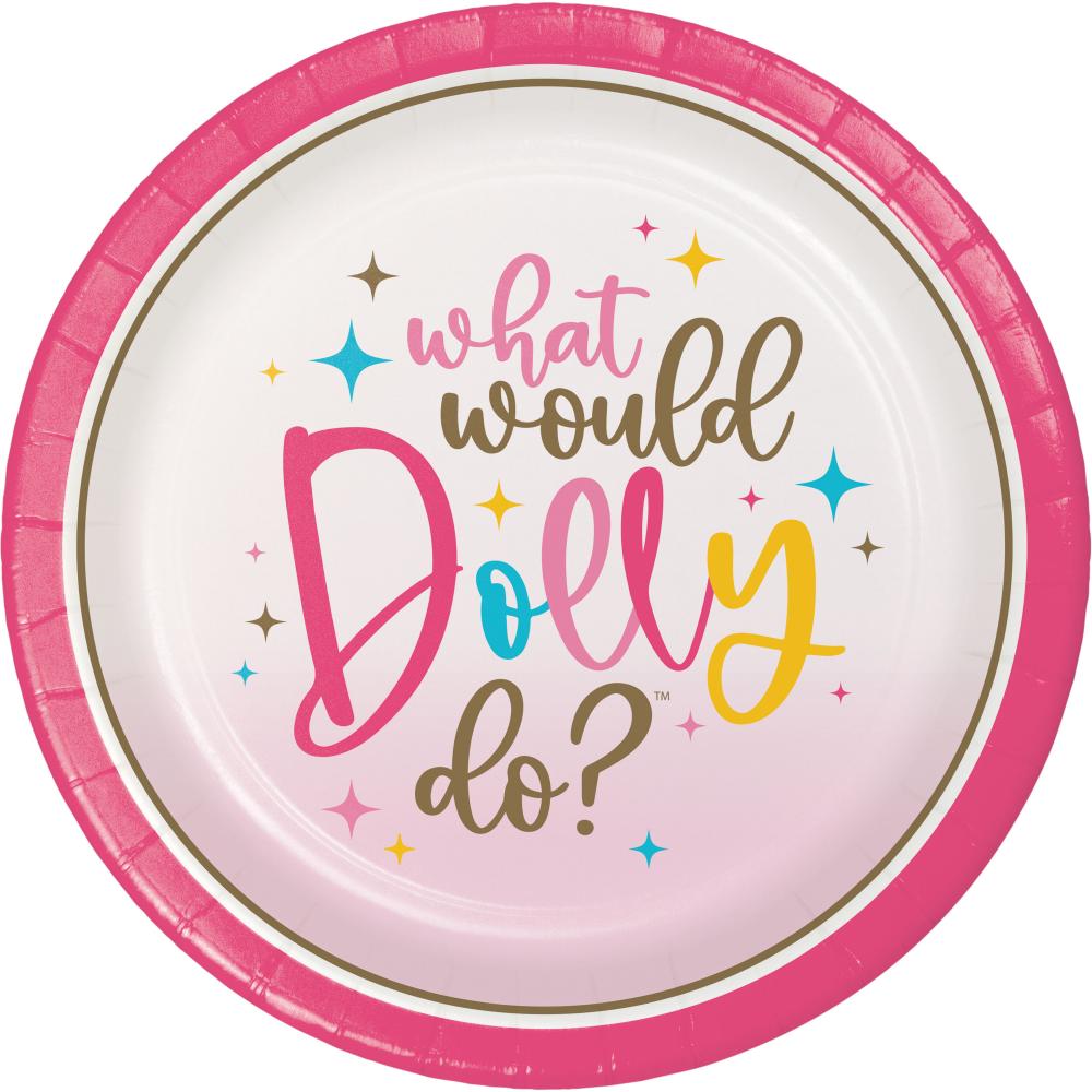 Dolly Parton What Would Dolly Do? Paper 7" Dessert Plates (Case of 96) by Creative Converting