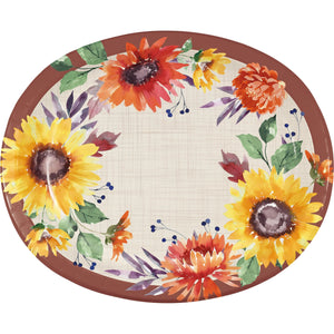 Bulk Case of Fall Flowers Oval Platter