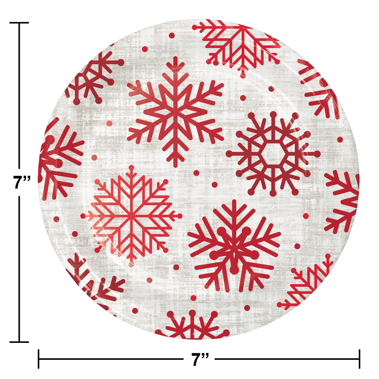 Bulk Case of Let It Snow 6.75 Inch Dessert Plate