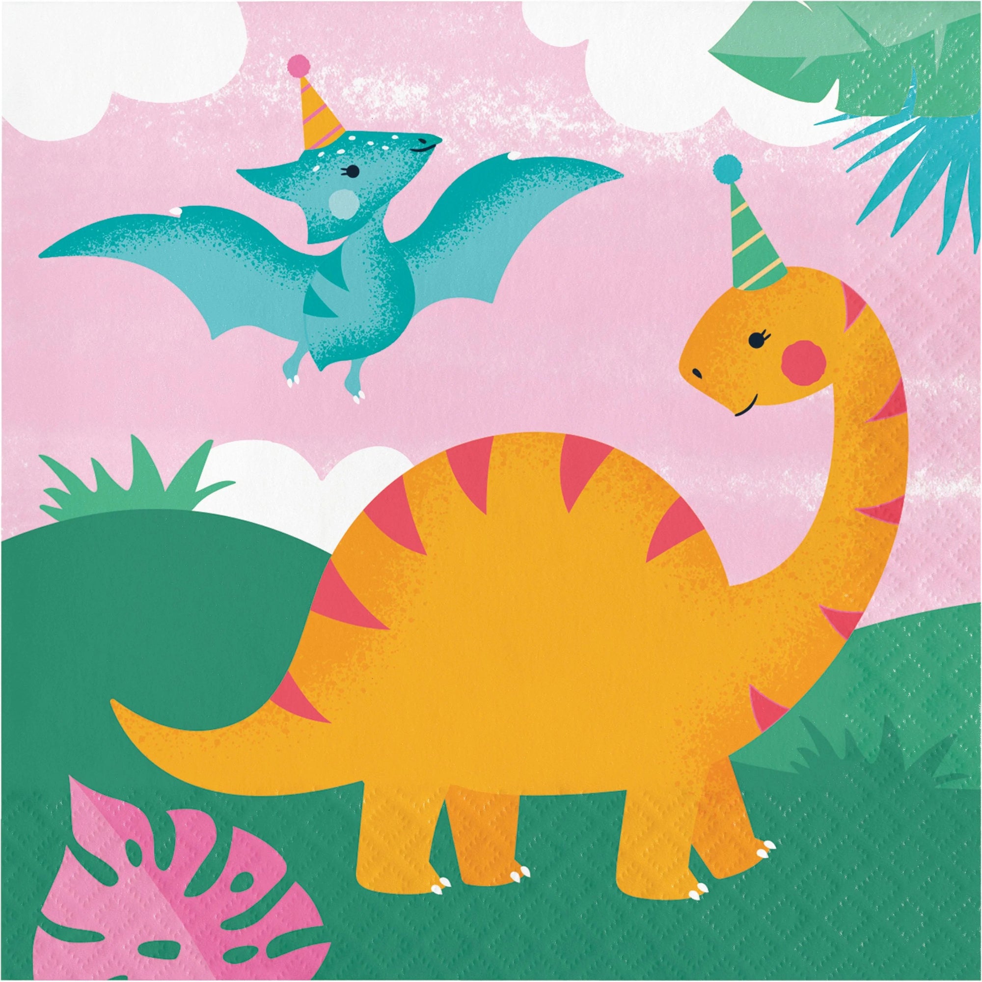 Bulk Case of Girl Dino Party Luncheon Napkin by Creative Converting