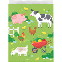 Bulk Case of Farm Animals Paper Treat Bags, Large