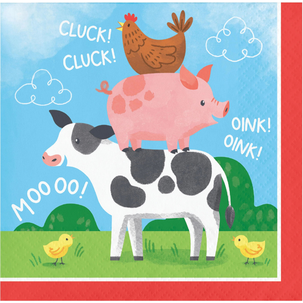 Bulk Case of Farm Animals Beverage Napkin