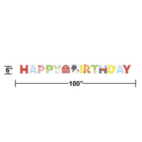 Bulk Case of Farm Animals Letter Banner w/ Ribbon