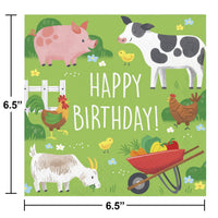 Bulk Case of Farm Animals Luncheon Napkin