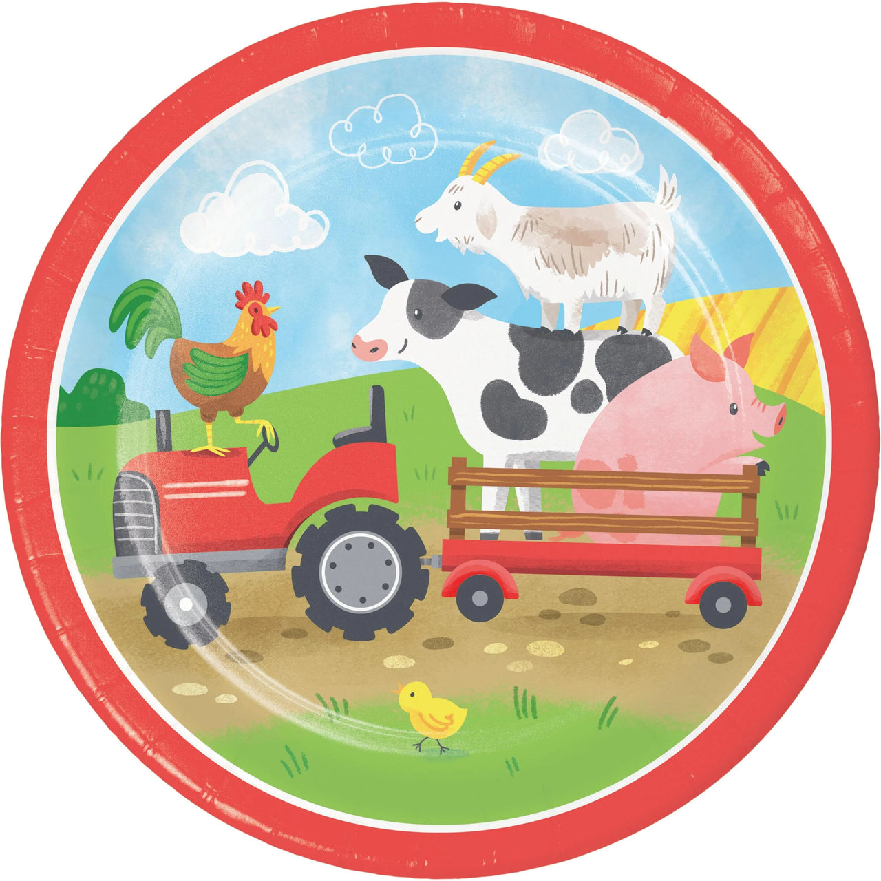 Bulk Case of Farm Animals 6.75 Inch Dessert Plate