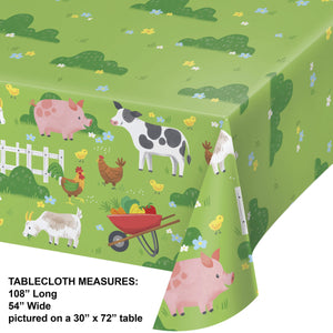 Bulk Case of Farm Animals Tablecover, Paper 54"x102"