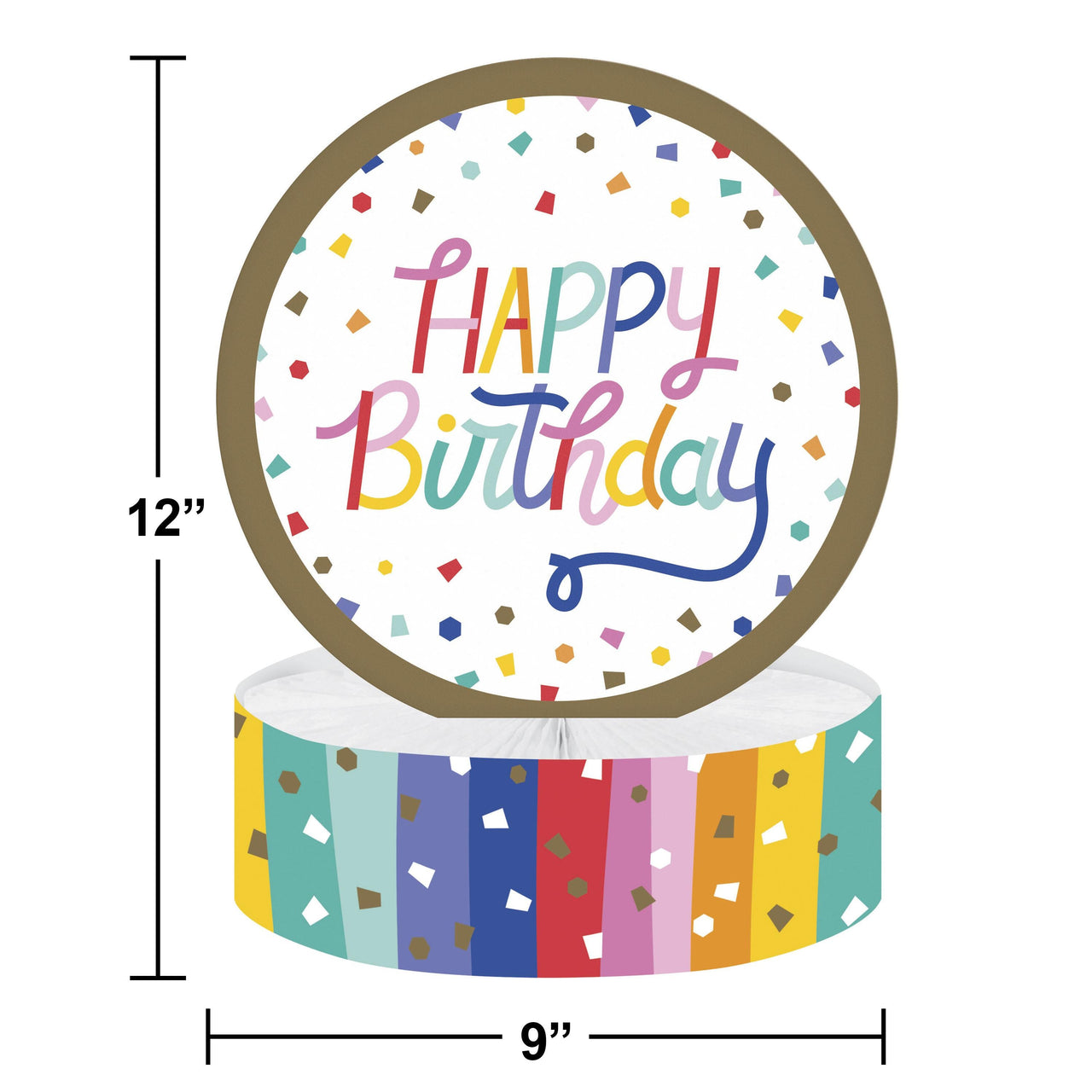 Bulk Case of Birthday Confetti Honeycomb Centerpiece
