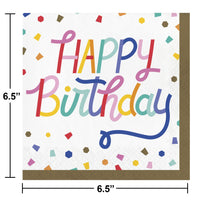 Bulk Case of Birthday Confetti Luncheon Napkin