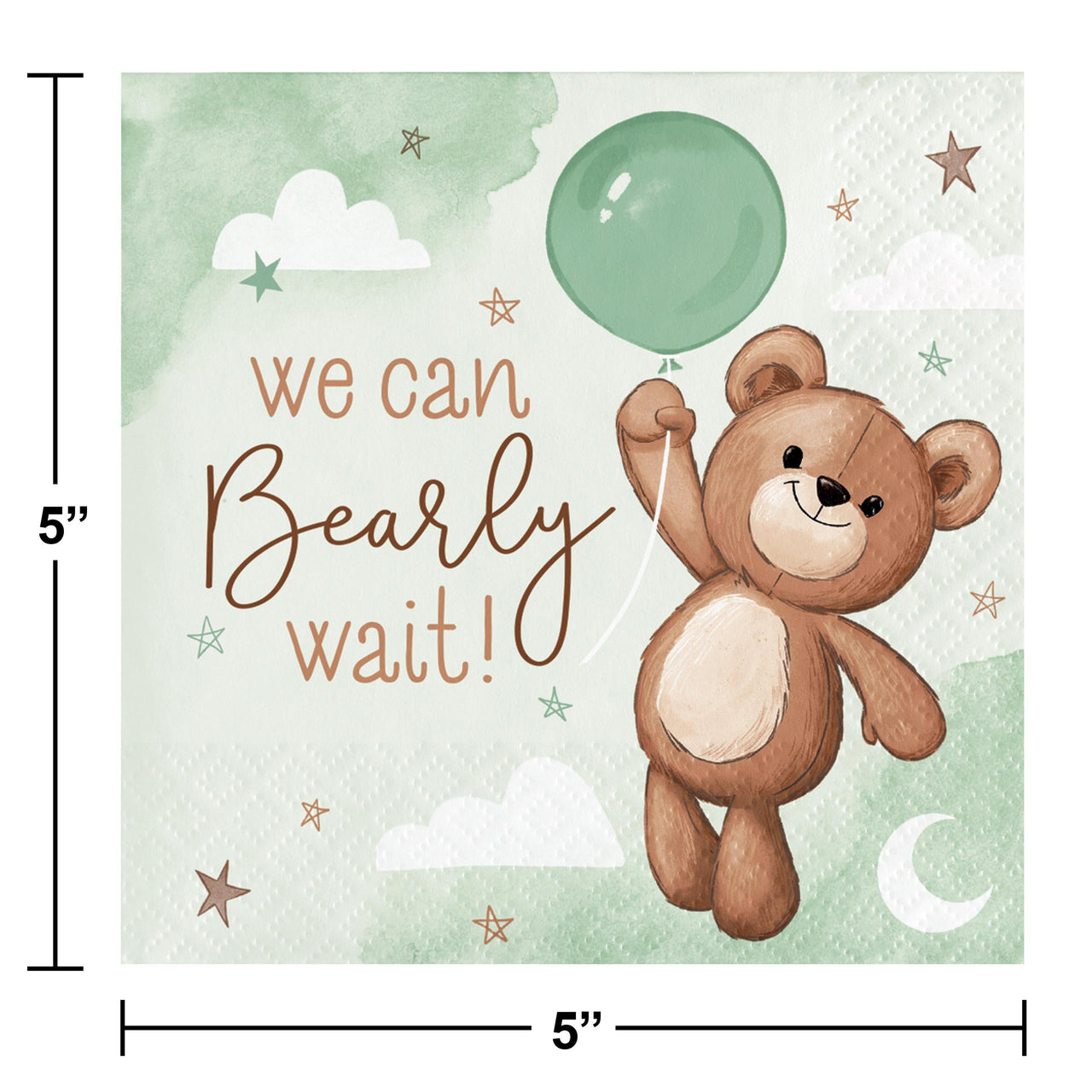 Bulk Case of Teddy Bear Beverage Napkin