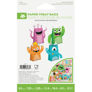 Bulk Case of Monsters Paper Treat Bags with Attachments