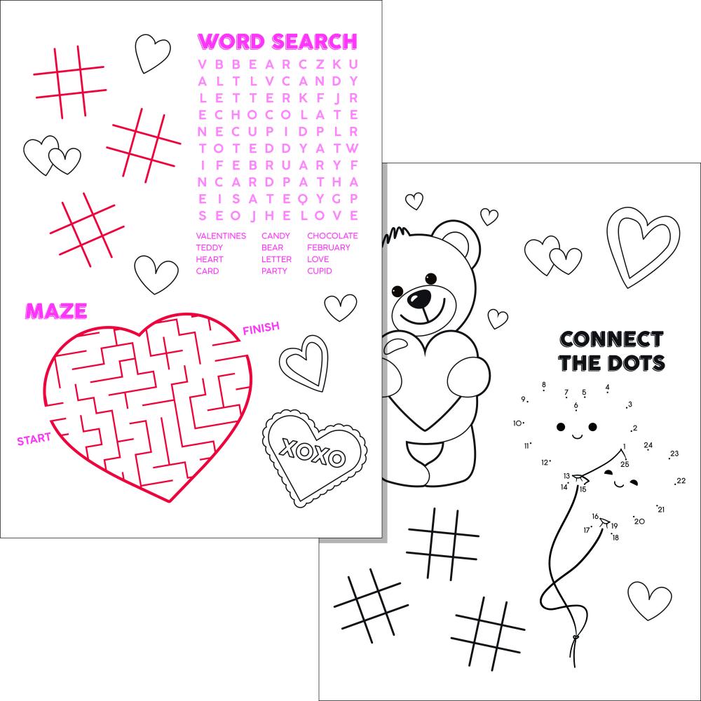 Valentines Activity Sheet (Case of 300) by Creative Converting