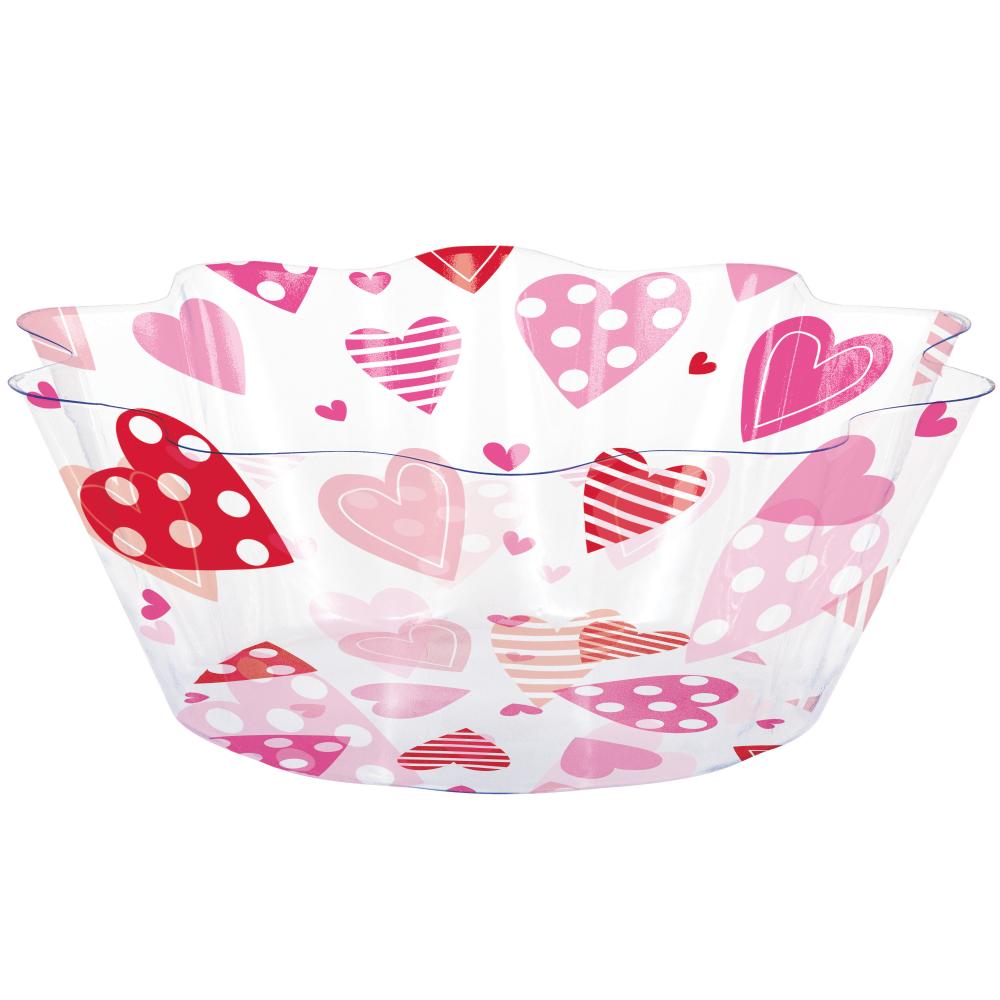 12ct Bulk Valentine Hearts 8" Fluted Bowl