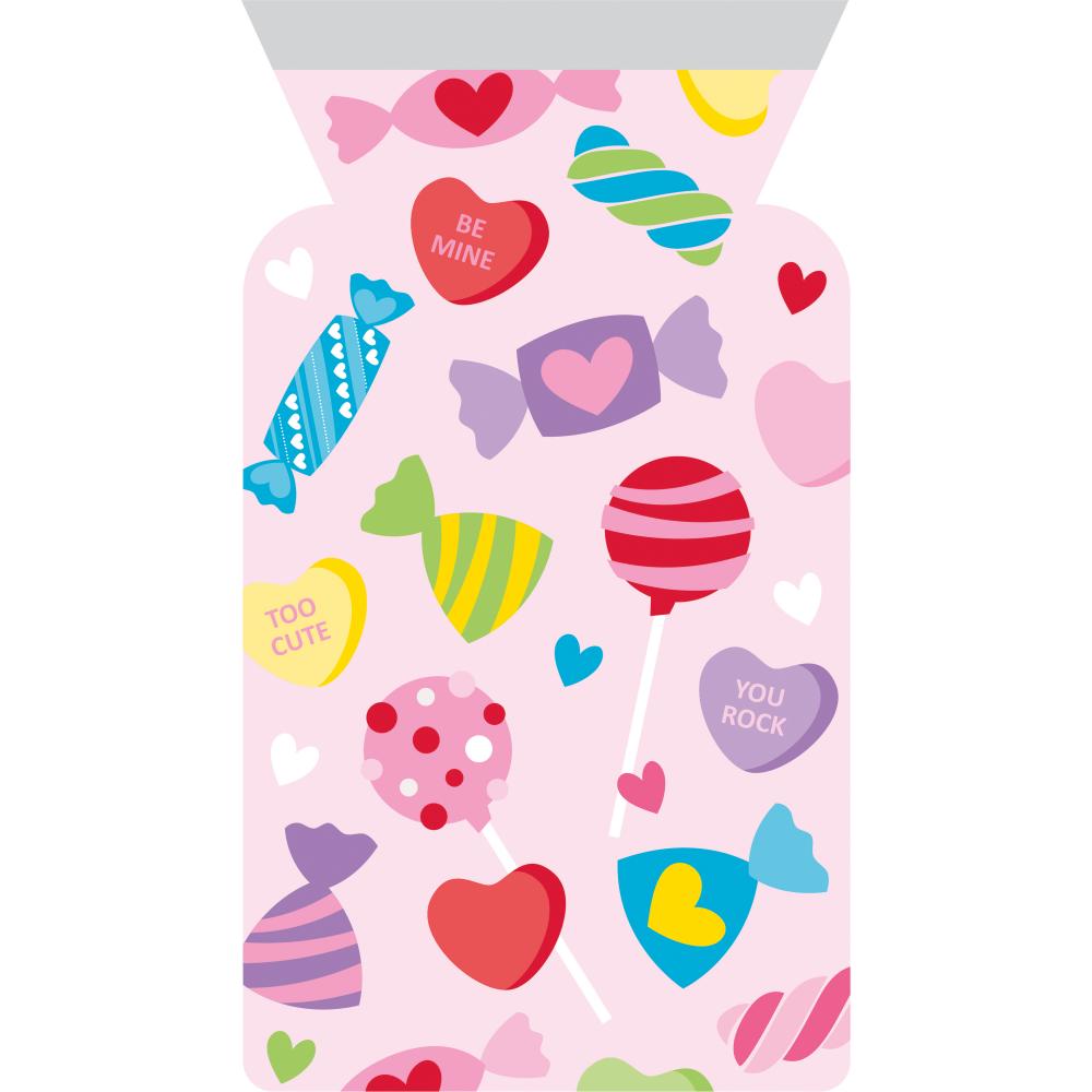 Bulk 144ct Valentine Treats Cellophane Bags with Zipper Closure