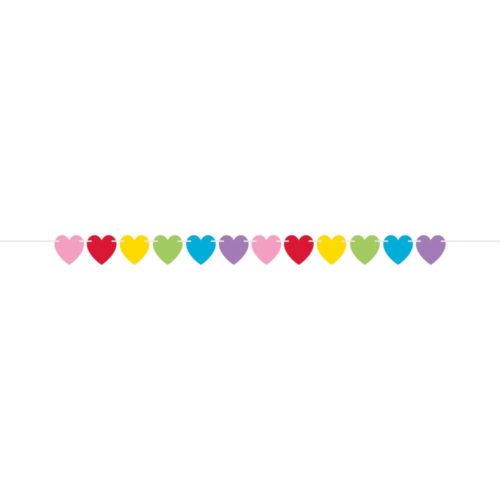 Valentine Hearts Banner with Twine (Case of 12) by Creative Converting
