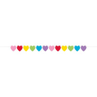 12ct Bulk Valentine Hearts Banner with Twine