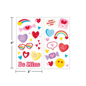 96ct Bulk Colorful Valentines Stickers