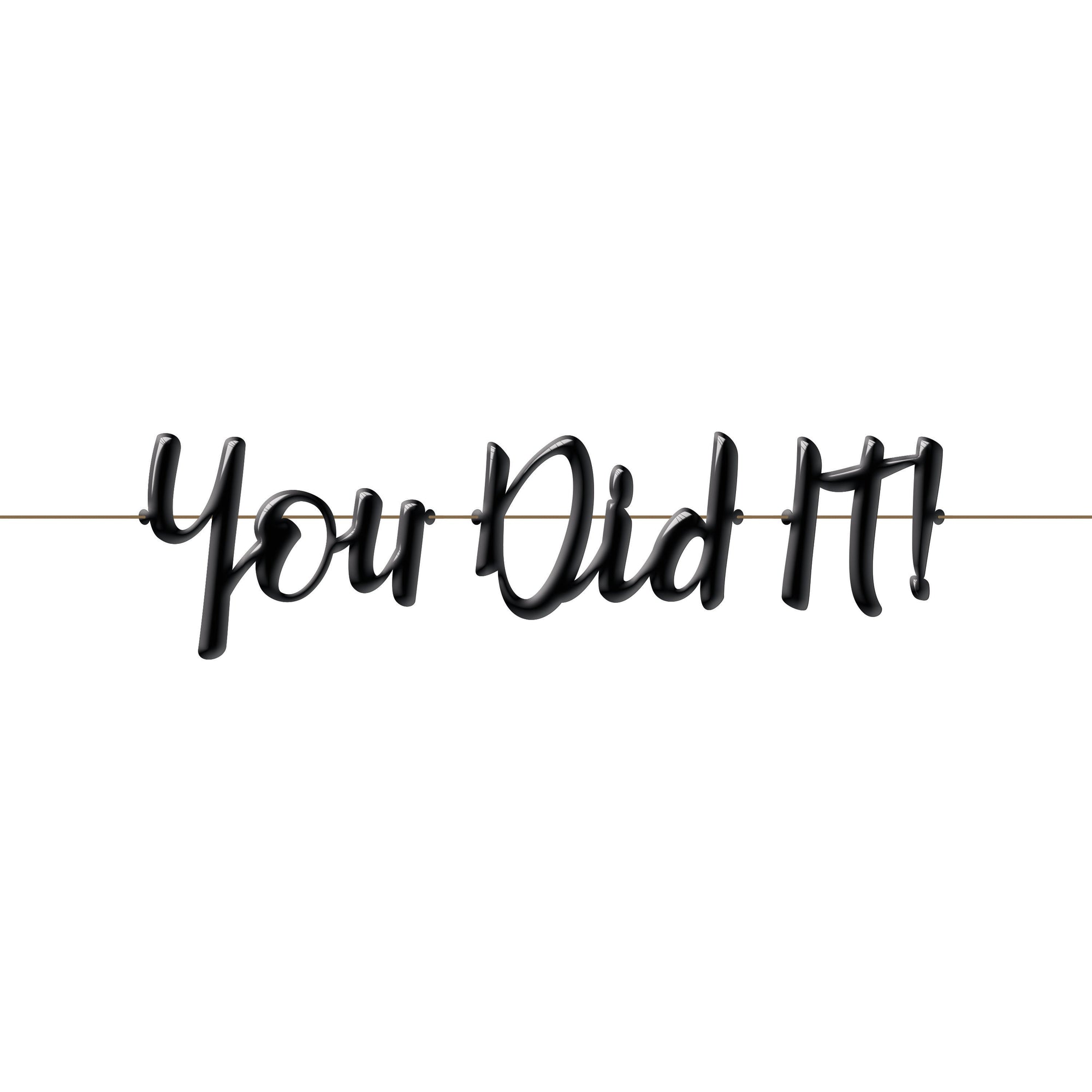 Creative Conveting "You Did It!" Balloon Banner, Black (12/Case)