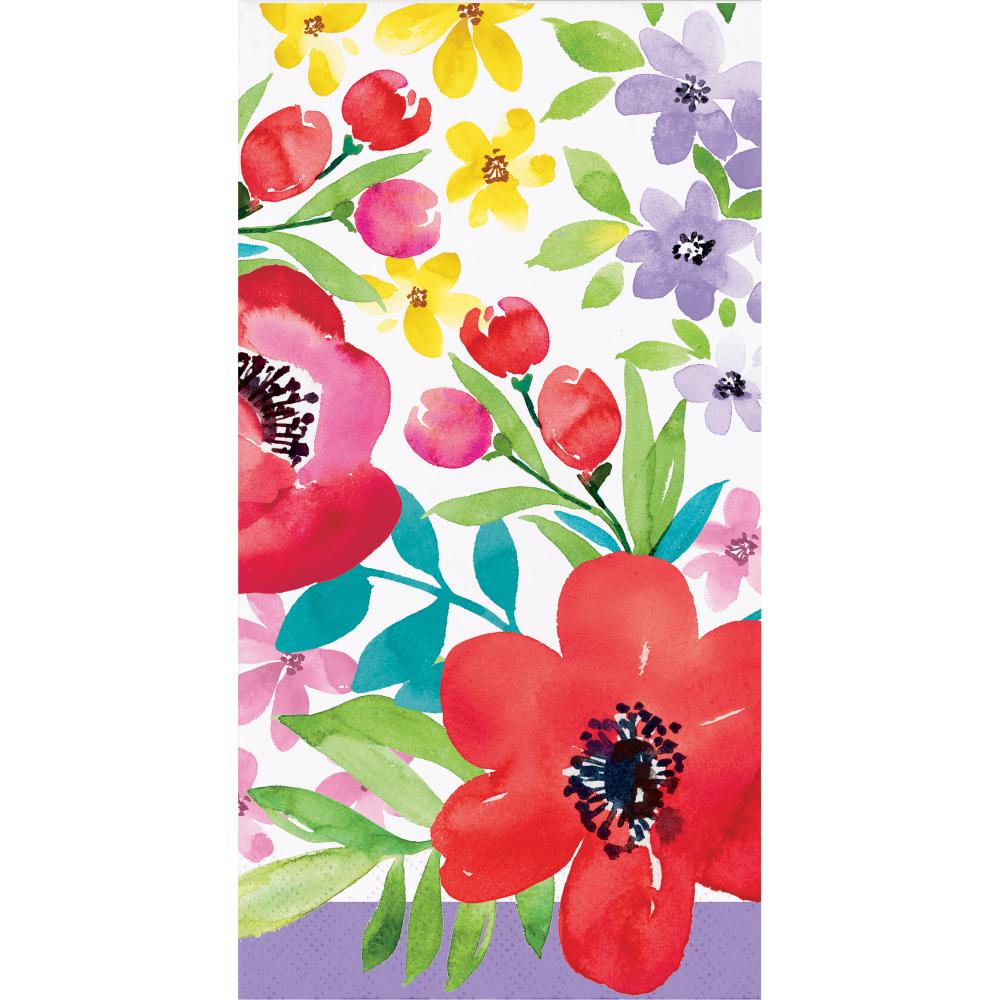 192ct Bulk Spring Poppies Guest Towel, Spring Poppies