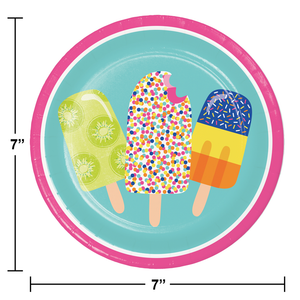 96ct Bulk Summer Sweets Paper 7" Dessert Plate