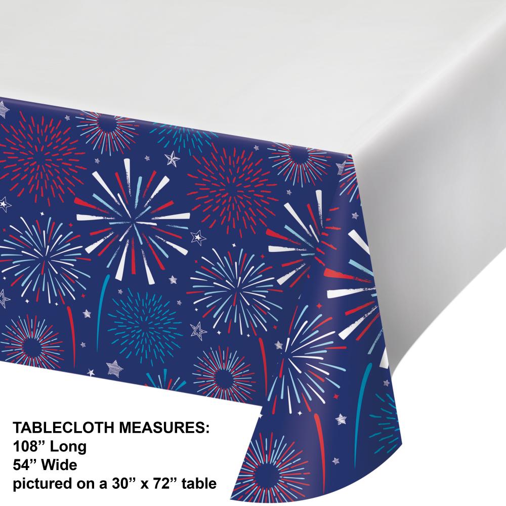 Patriotic Party Paper Tablecover Border Print, 54" x 102" (Case of 12) by Creative Converting