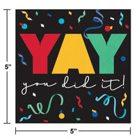 192ct Bulk Grad Cap Toss 2 Ply 