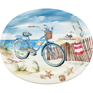 96ct Bulk Seaside Summer Paper Oval Platter