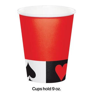 96ct Bulk Card Night Hot/Cold Cup 9 Oz, Casino Party