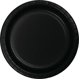 Bulk 240ct Black Velvet Sturdy Style 8.75 inch Dinner Plates 