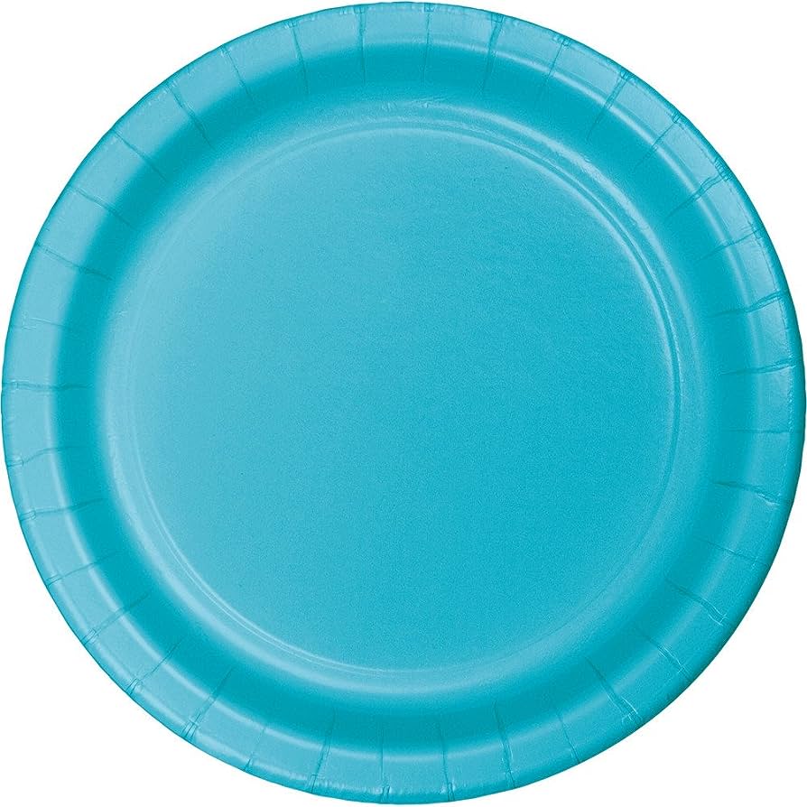 Bermuda Blue Paper Dessert Plate (96/case)