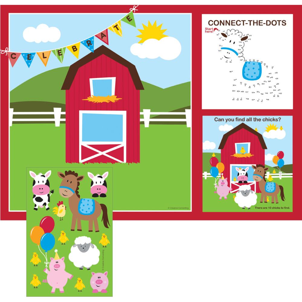 Farmhouse Fun Placemats with Activity Stickers (96/case)