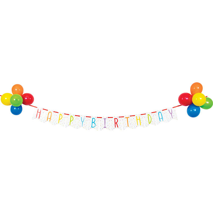 Balloon Bash Ribbon Banner w/ Latex Balloons 1ct by Creative Converting
