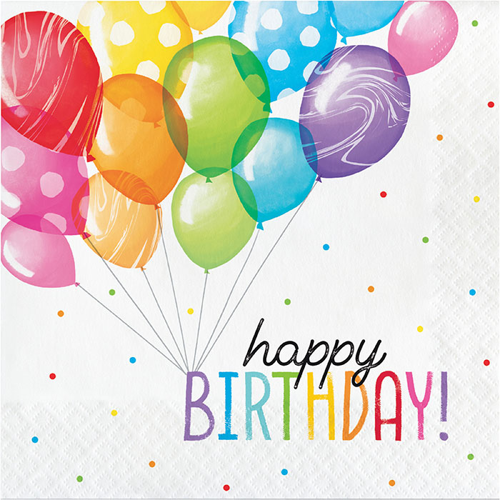 192ct Bulk Balloon Bash Luncheon Napkins