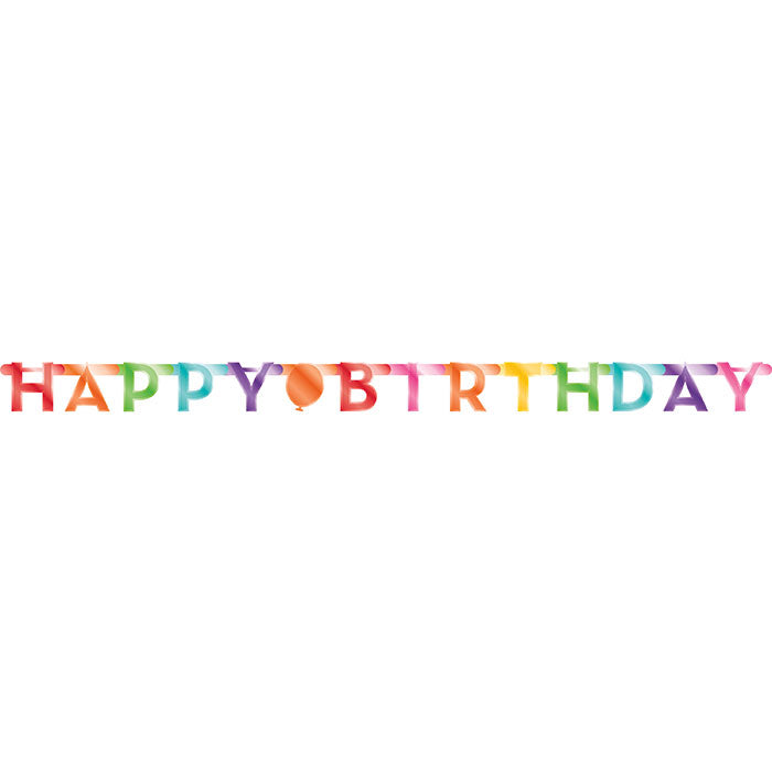 12ct Bulk Colorful Happy Birthday Banners