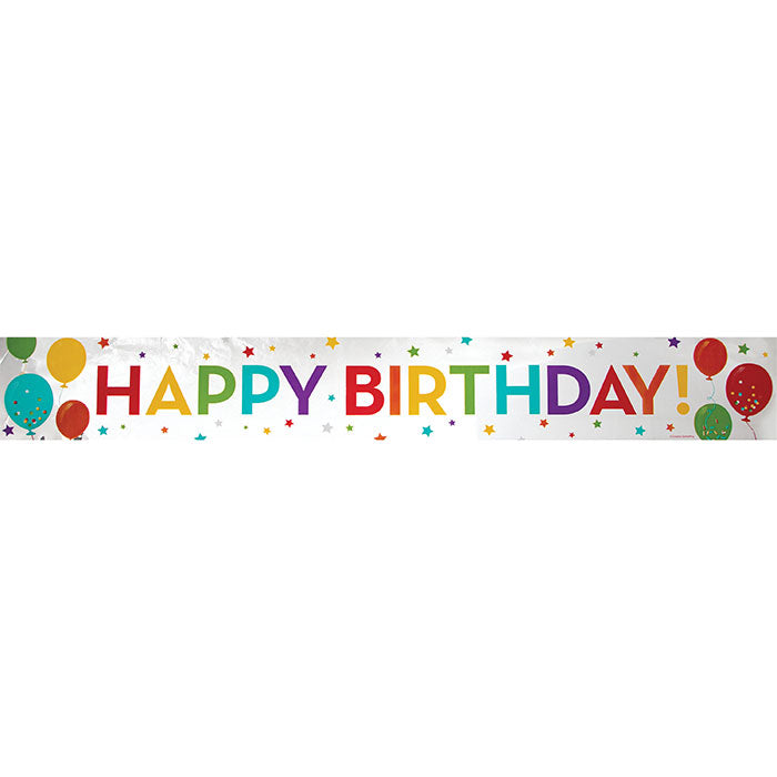 12ct Bulk Happy Birthday Foil Banners
